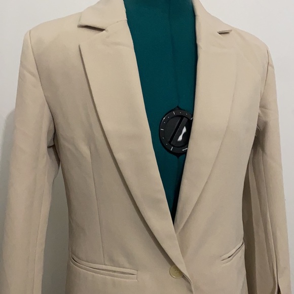 Cream split cuff blazer ASOS - Picture 2 of 6